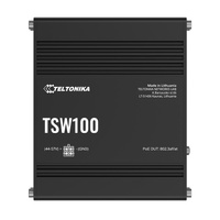 Teltonika TSW100 Industrial POE+ Ethernet Switch, 4 x PoE+ Ports, Power Up to 120W, 5 x Gigabit Ethernet with speeds up to 1000 Mbps, PSU included