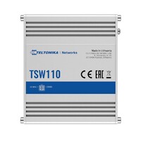 Teltonika L2 Unmanaged Ethernet Switch, 5 x Gigabit Ethernet with speeds up to 1000 Mbps, Operating Temperature from -40 °C to 75 °C, PSU included