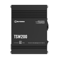 Teltonika TSW200 Industrial PoE+ Ethernet Switch, 2x SFP Ports, 8x PoE+ Ports with speeds up to 1000 Mbps, Power Up to 240 W, PSU excluded