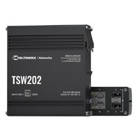 Teltonika Managed PoE+ Ethernet Switch, Supports Profinet, 2 SFP Ports, 8 Gigabit Ethernet Ports Providing 30W of Power Each, PSU excluded