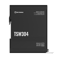 Teltonika TSW304 DIN Rail Ethernet Switch, 4x Gigabit Ethernet with speeds of up to 1000 Mbpsl, Wide Range of Voltages, PSU excluded
