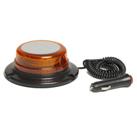 12V-24V LED Warning Strobe Beacon Amber Flashing Light with Magnetic Base