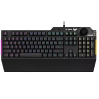 ASUS RA04 TUF GAMING K1 RGB Keyboard, Volume Knob, 19 Key Rollover, Spill Resistance, Programmable Keys