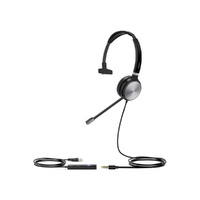 Yealink UH36 Mono USB Wired Headset, Noise Cancelling Headset, USB-C/3.5mm Connections, UC Designed, Simple Call Management, HD Voice,  LED