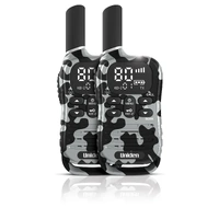 Uniden UH45-2-MAX 0.5W UHF Handheld Radio with Kid-Zone Plus 2 Pack Camo Grey 