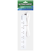 ULTRACHARGE 6 Way Powerboard 10A 250 AC for Indoor Use Only PVC Cable