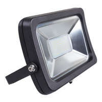 UltraCharge 20W LED Slim Flood Light Black Cool White 6000K 1600 Lumens IP65