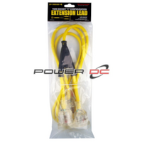 ULTRACHARGE 2m Extension Y Cable Lead 10A Plug & Socket Ideal for Domestic Use