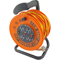 ULTRACHARGE 25m Handyman Ext Power Cable Reel With 4 Way Surge Power Board