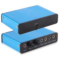 Wiretek USB 5.1CH Audio I-O Adapter with SPDIF In-Out CM6206 External Sound Card