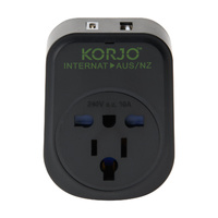 Korjo USB A and C Reverse Adaptor for Australia and New Zealand USB AC2 R2