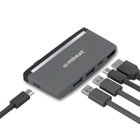 mbeat Essential Pro 5-IN-1 USB-C Hub Space Grey Sleek Design Upto 5Gbps Speed