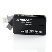 mbeat USB 2.0 All In One Card ReaderHigh Speed 180 Degree Swivel without Adaptor