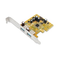 Sunix USB3.1 Enhanced SuperSpeed Dual Ports PCI Express Host Card with USB-A