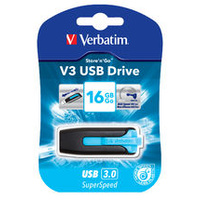 Verbatim 16GB V3 USB3.0 Blue Store n Go Rectractable Super Speed Data Transfer