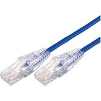 0.5m 10GbE Ultra Thin Cat 6A UTP Snagless Patch Cable LSZH - Blue