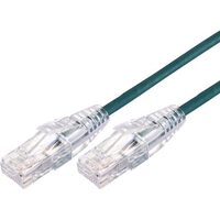 1m 10GbE Ultra Thin Cat 6A UTP Snagless Patch Cable LSZH  - Green