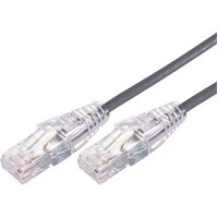 1.5m 10GbE Ultra Thin Cat 6A UTP Snagless Patch Cable LSZH  - Grey
