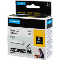 DYMO Refill Cartridge 3/4inch White Vinyl (19mm) Labeler