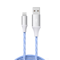 Laser 1m USB to i-Device LED Charge Cable (Blue)