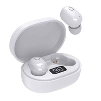 Laser TWS Mini ENC Earbuds LED Display White