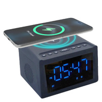 Laser Alarm Clock with Wireless Charging & Bluetooth