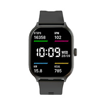 V-Fitness Smart Watch 2 Inch Touch Screen - Black