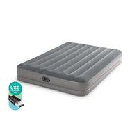 INTEX Queen Dura-Beam Standard Downy Easy Comfort Air Mattress 10 w/ Hand Pump 64765