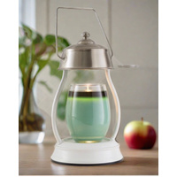 White Nickel Hurricane Lantern