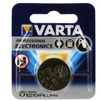 Varta V12GA-BP1 Button Alkaline Battery Replaces 186 186A AG12 D186A G12A 