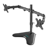mbeat Activiva Dual-Screen Articulating Monitor Arm with Free-Standing Desktop Base
