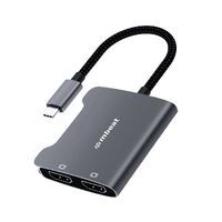 mbeat Tough Link USB-C to Dual 4K HDMI Adapter - Space Grey