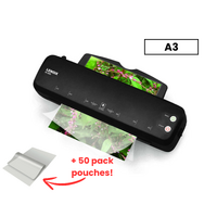Hot Paper Laminator 350W for 80-100 Microns with 50 A3 Laminating Pouches