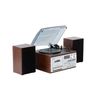Lenoxx CD114BR Audio Home Entertainment System CDs Wireless Streaming - Brown 