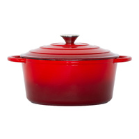 26cm Enamelled Cast Iron French Oven Casserole (4.7L) - Red