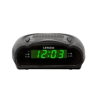 Lenoxx CR21 AM-FM Smart Digital Alarm Clock&Radio with Green LED Time Numbering