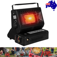 Portable Camping Gas Heater Outdoor Heating Stove Gas Baking Hunting Warmer AU black