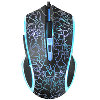RAPOO V20S 5 Button Programable 3000 DPI LED Optical Gaming Wired Mouse Black