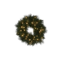 Christabelle 61cm Christmas Wreath Long Needle with LED Lights Front Door Decoration Ornament