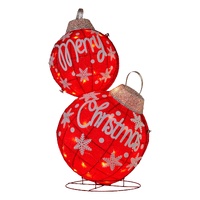 Christabelle Oversized Christmas Bauble Display Warm White Led Lights Glitter