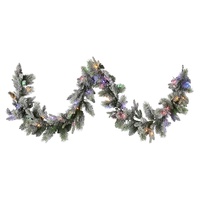 Christabelle 2.7m Christmas Garland Snowy with LED Lights Stamford Spruce Tree Decoration Ornament