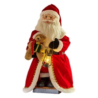 Christabelle 1.1m Musical Led Animated Christmas Santa Claus Lantern Decoration
