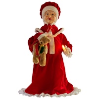 Christabelle 1.1m Musical LED Animated Christmas Mrs Claus Glowing Candle Ornament Decoration