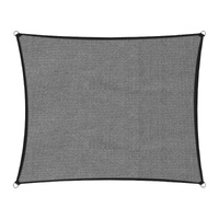Wallaroo Outdoor Sun Shade Sail Canopy Grey Rectangle 3 x 4M