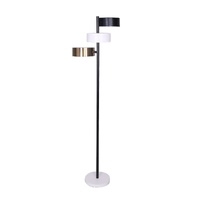 Sarantino Metal Floor Lamp with 3 Swirl Shades