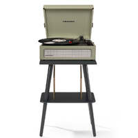 Crosley Voyager Bluetooth Portable Turntable + Entertainment Stand Bundle - Sage