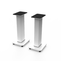 Kanto SX22W 22" Tall Fillable Speaker Stands with Isolation Feet - Pair, White