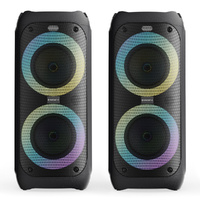 Majority PS200 -Bundled Party Speaker 100w Bluetooth Karaoke-DJ-Party-PA System - Black