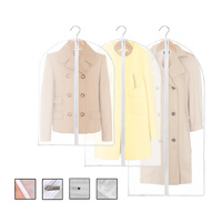 6Pcs Suit Dress Clothing Dust Cover Bag Jacket Wardrobe Storage Coat Protector (2M+2L+2XL)