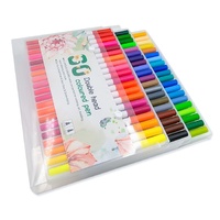 60 Unique Colors Double Head Acid- Free Non-Toxic Coloured Pens